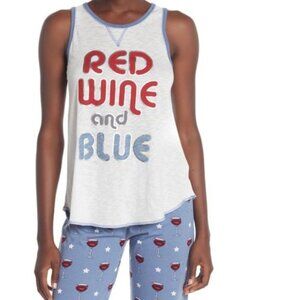 PJ Salvage Red Wine & Blue Pajama Tank
